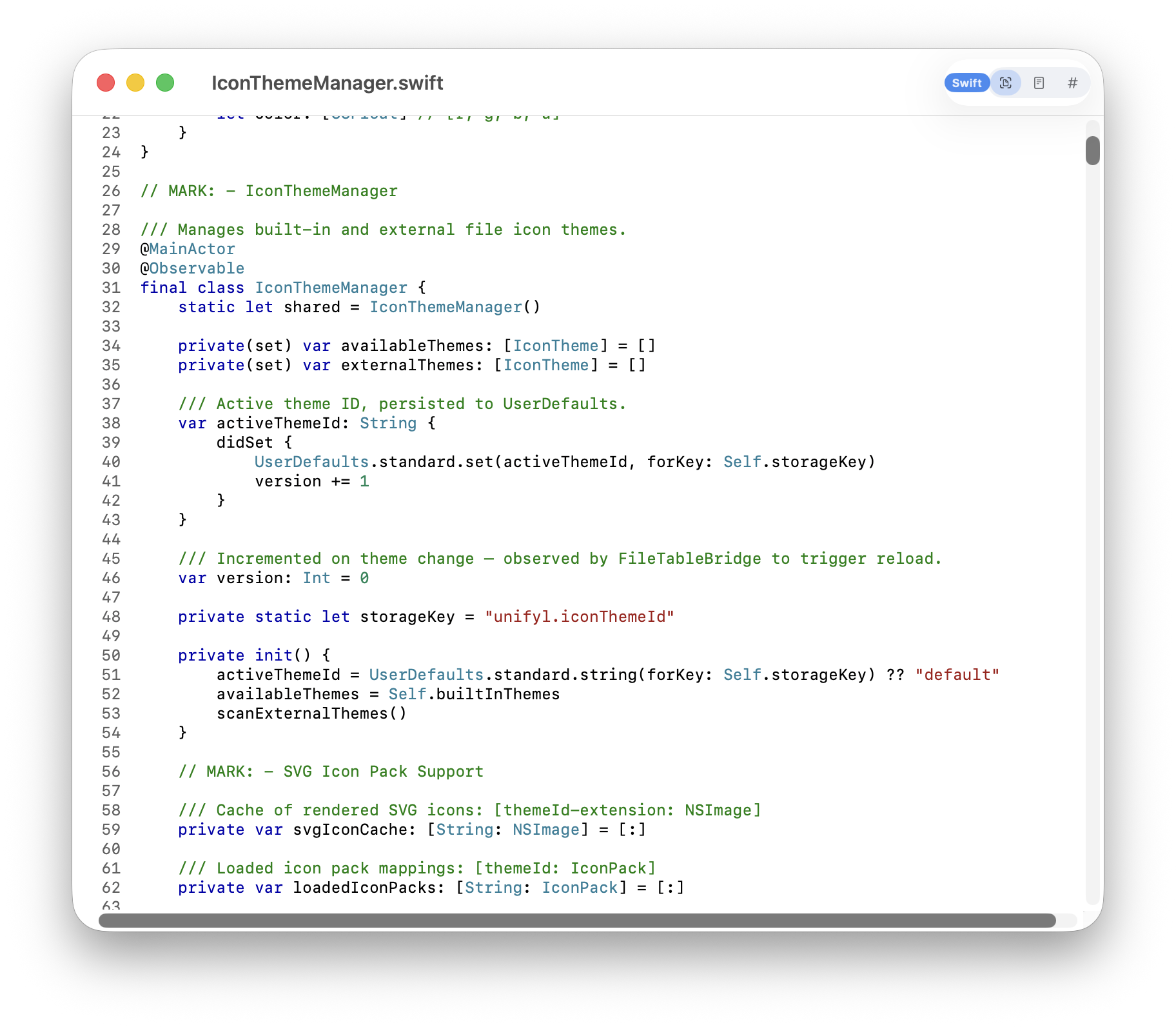 Swift code viewer